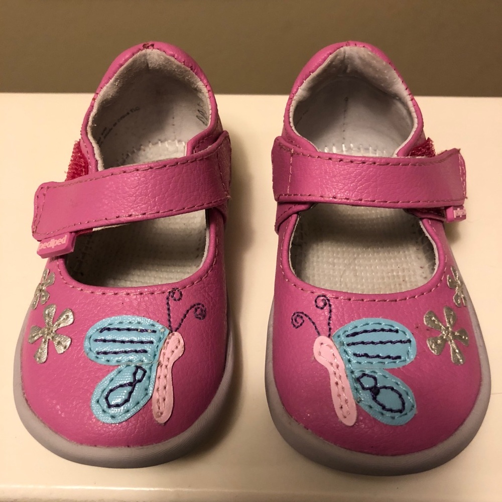 Pediped darling pink butterfly Mary Janes